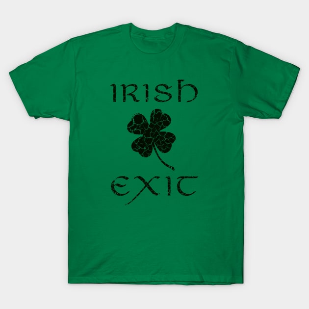 Irish Exit Black Clover Design T-Shirt by HighBrowDesigns